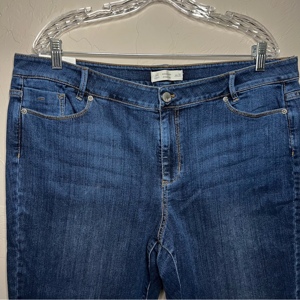 NWT J.‎ Jill The Weekender Straight Leg Dark Blue Denim Jeans - Picture 3 of 11